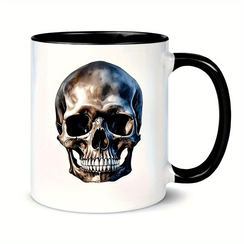 Tailorly Black Accent 11 oz Mug - metal skull design