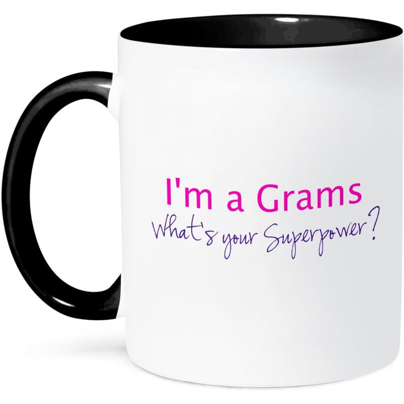 Tailorly Black Accent 11 oz Mug - funny i'm a grams what's your