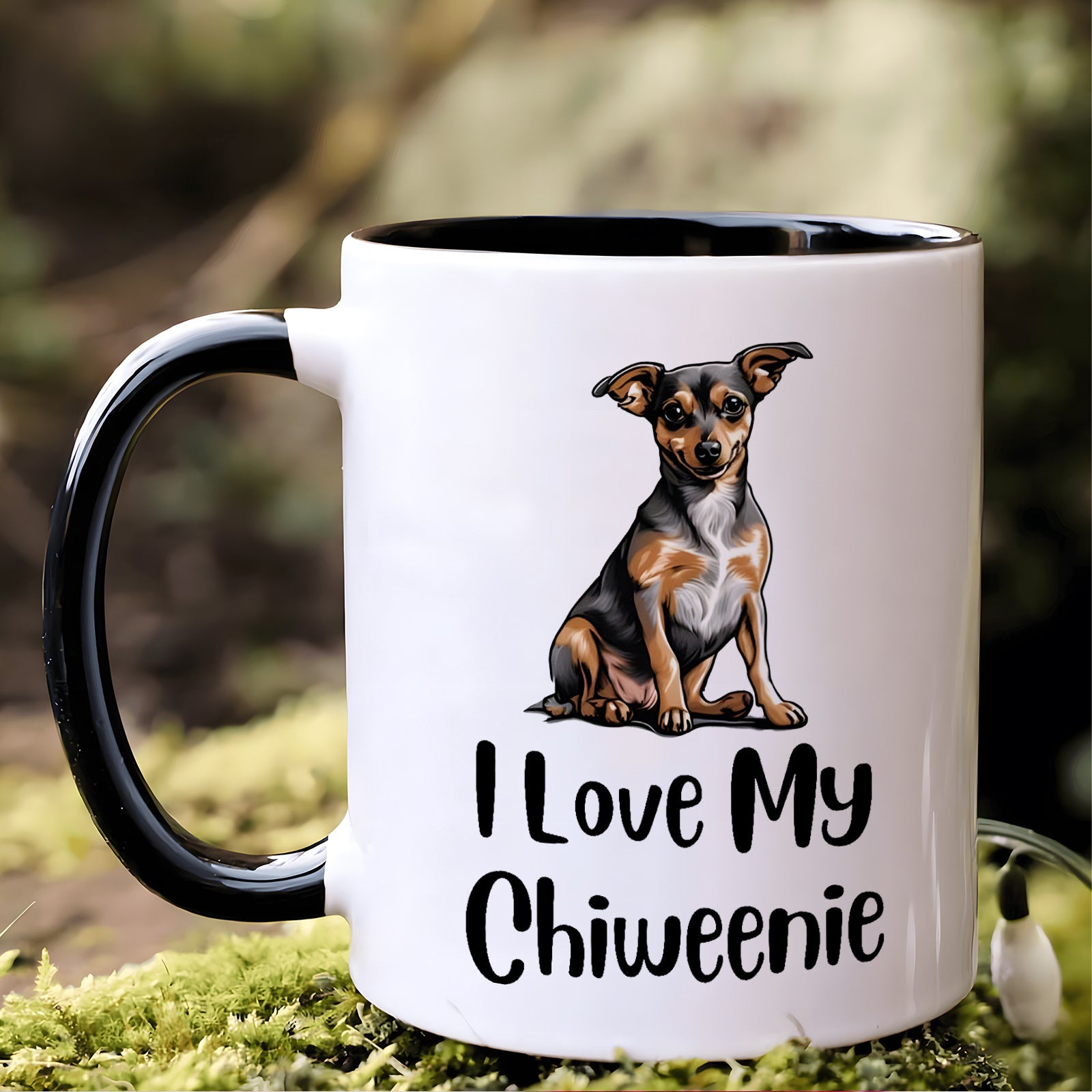 Tailorly Black Accent 11 oz Mug - dog themed