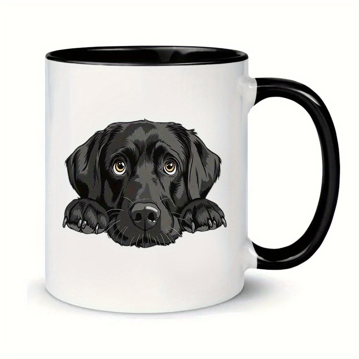 Tailorly Black Accent 11 oz Mug - adorable pup