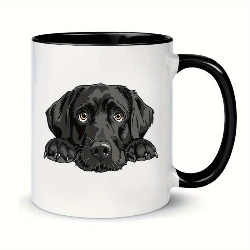 Tailorly Black Accent 11 oz Mug - adorable pup