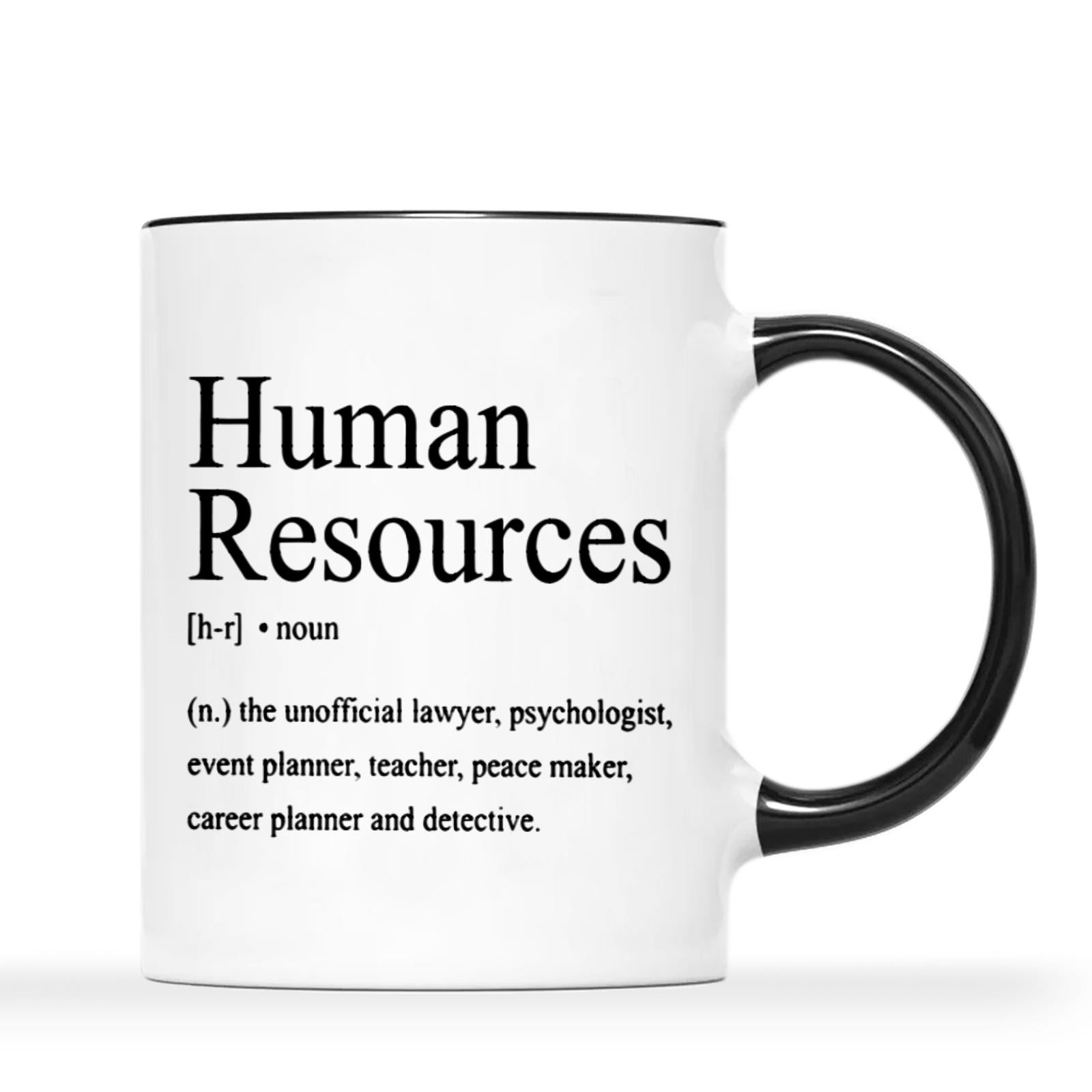 Tailorly Black Accent 11 oz Mug - funny HR definition text
