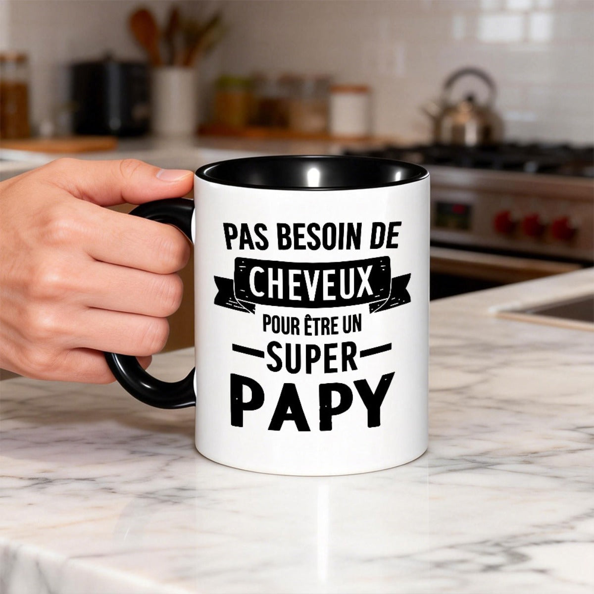 Tailorly Black Accent 11 oz Mug - humorous french saying