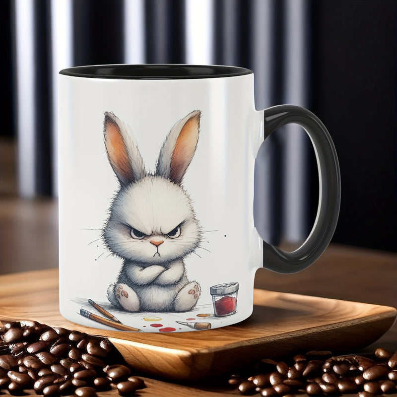 Tailorly Black Accent 11 oz Mug - cute design hot or cold drinks unique gift for halloween christmas