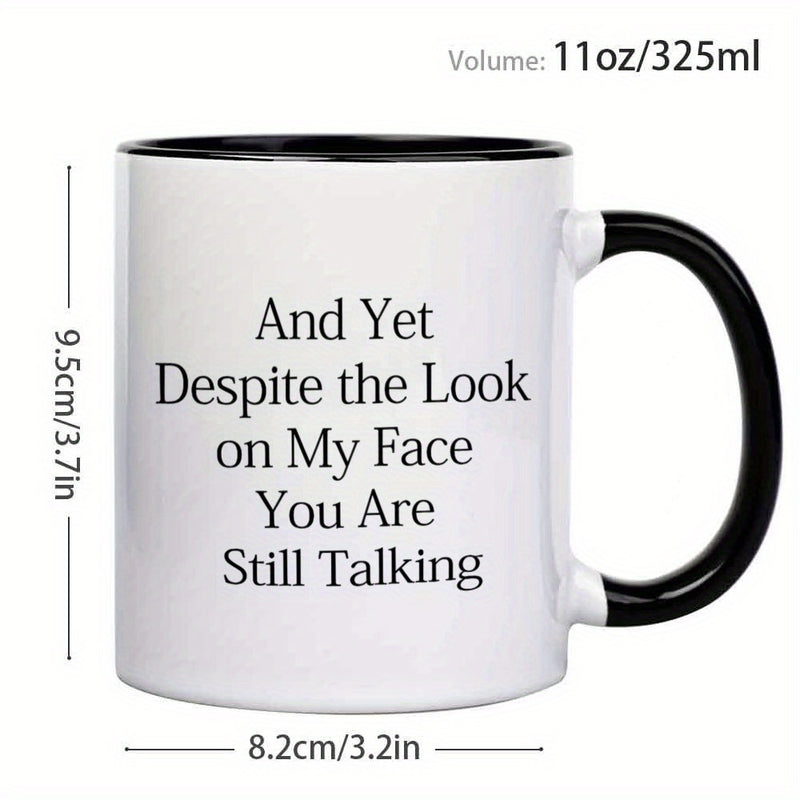 Tailorly Black Accent 11 oz Mug - cheeky text