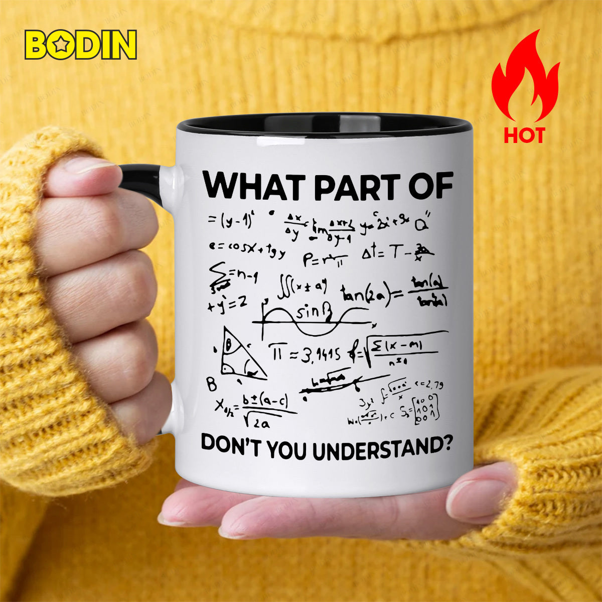 Tailorly Black Accent 11 oz Mug - math formula