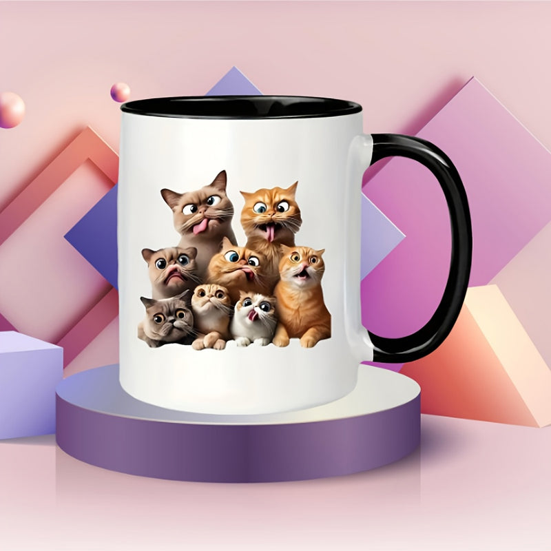 Tailorly Black Accent 11 oz Mug - funny cat