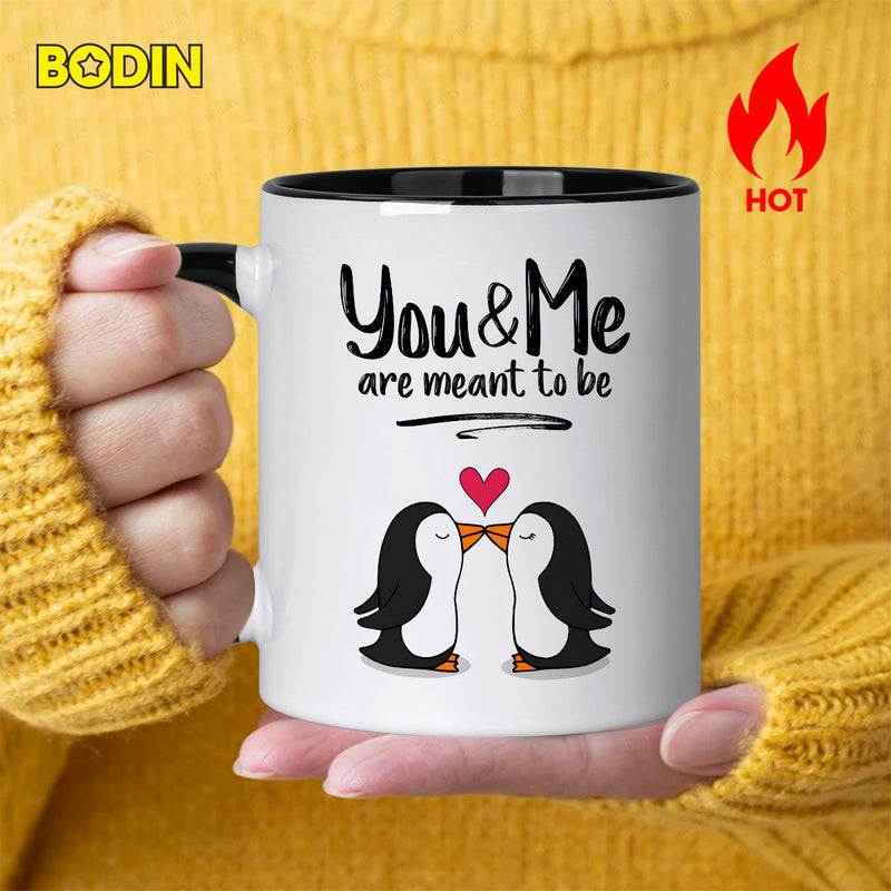 Tailorly Black Accent 11 oz Mug - penguin themed words