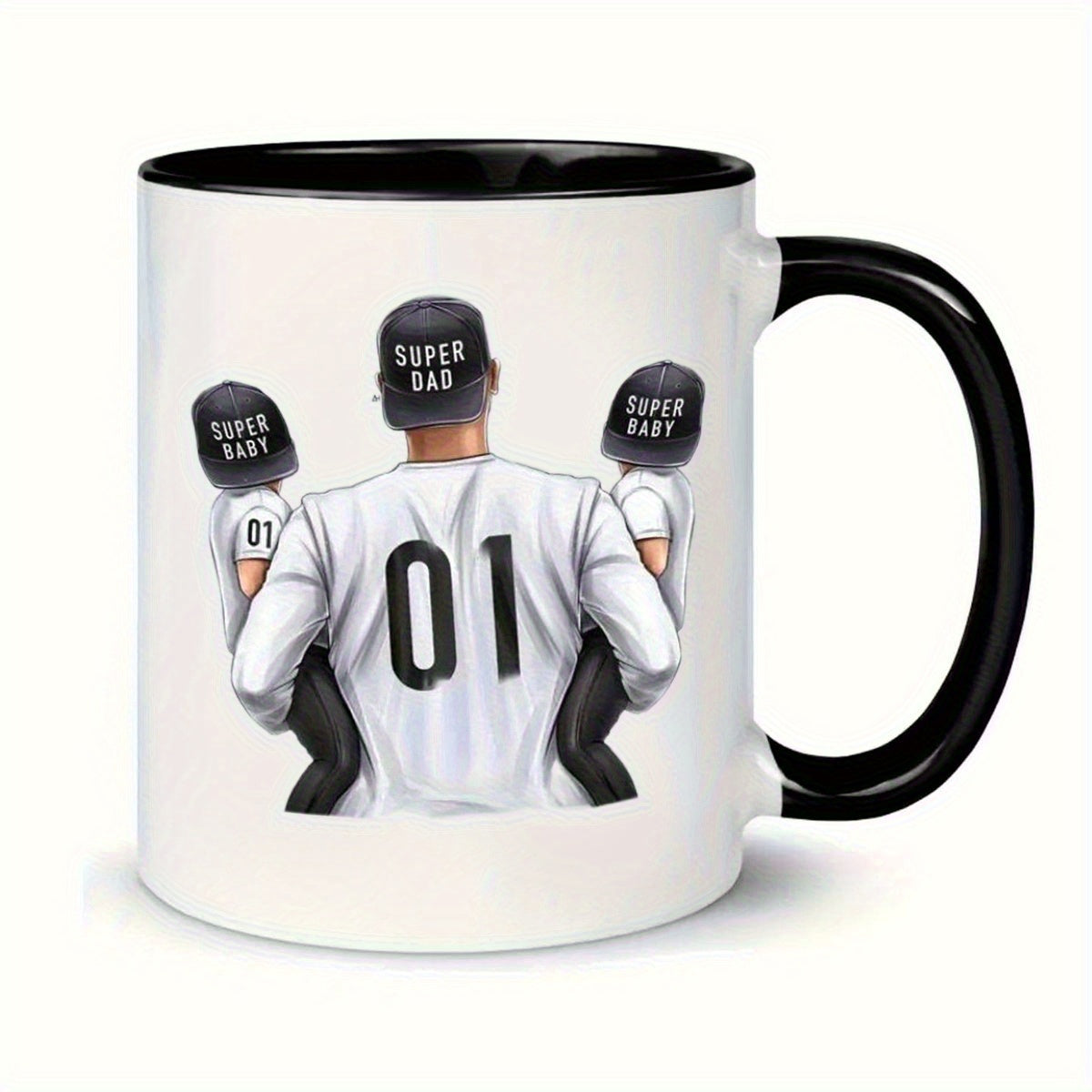 Tailorly Black Accent 11 oz Mug - item picture 11oz printed ceramic portable coffee cup suitable hot drinks and cold drinks hand or washable repeated