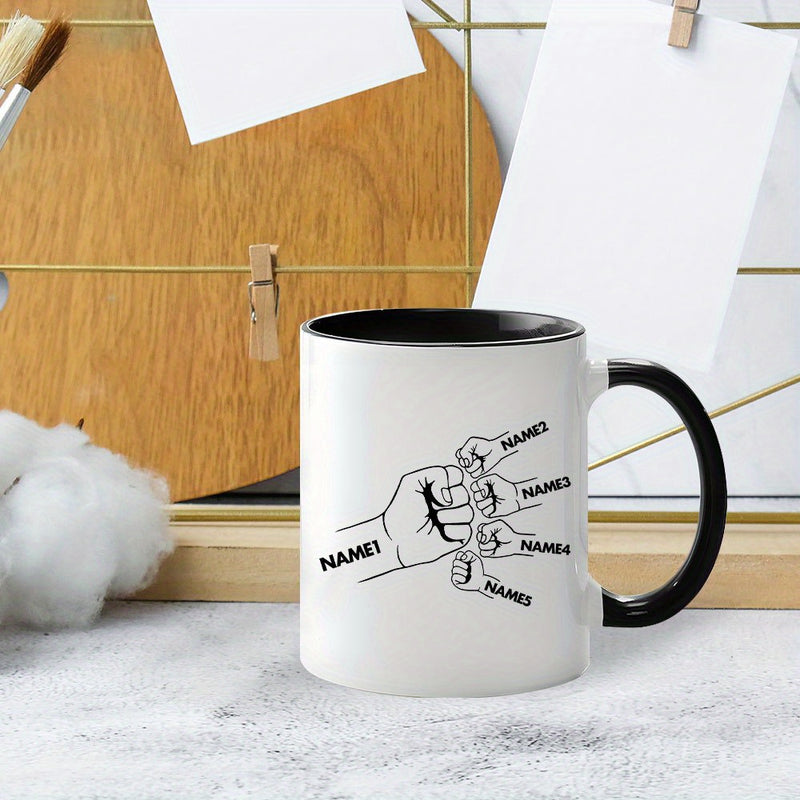 Tailorly Black Accent 11 oz Mug - 1 5 names， a dad and bump