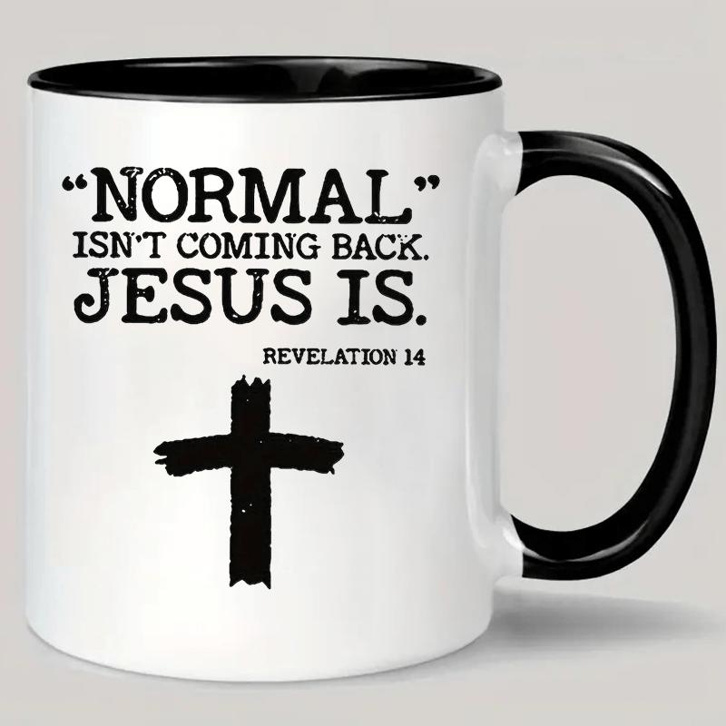 Tailorly Black Accent 11 oz Mug - normal and jesus text