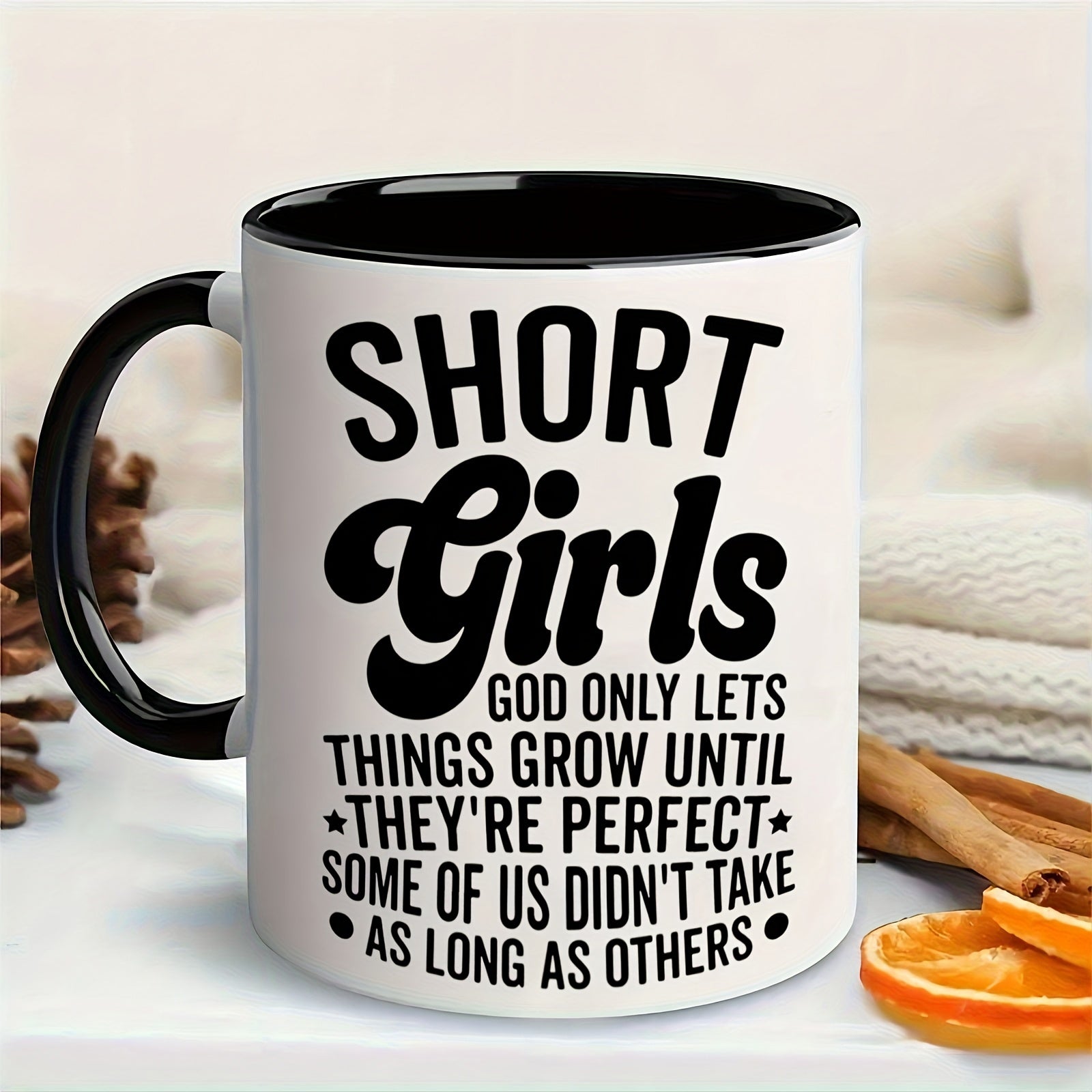 Tailorly Black Accent 11 oz Mug - funny short quote abstract line art