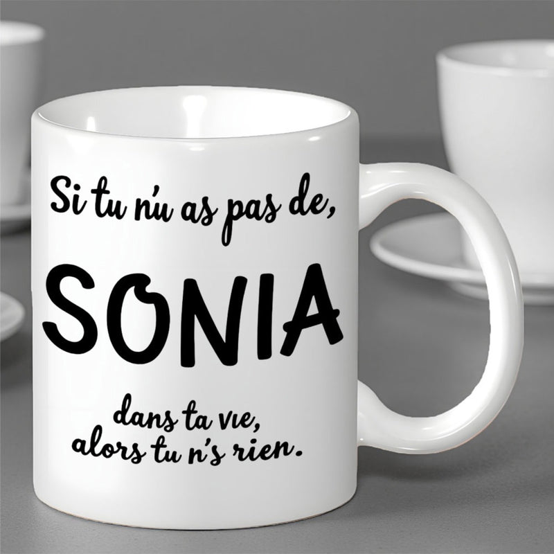 Tailorly White Ceramic 11 oz Mug - Minimalist White Ceramic With Bold Black Typography And Elegant Script Text Mug