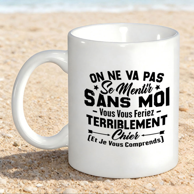 Tailorly White Ceramic 11 oz Mug - Minimalist Graphic Elements And Sarcastic Typography On A Classic