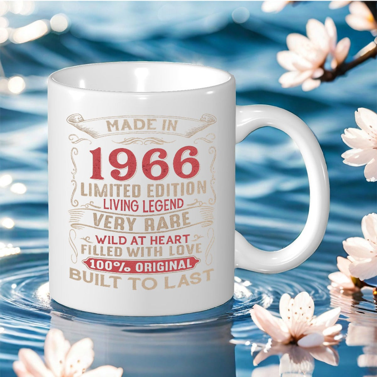 Tailorly White Ceramic 11 oz Mug - Made In 1966 Limited Edition Living Legend Very Rare Wild At Heart Filled With Love 100 Percent Original Built To Last Elegant