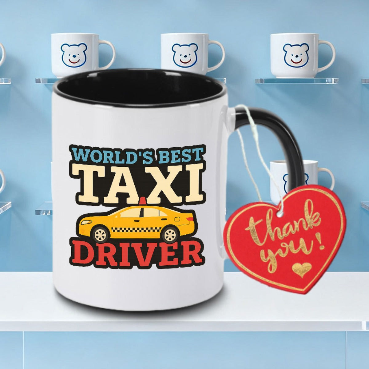 Tailorly Black Accent 11 oz Mug - The World s