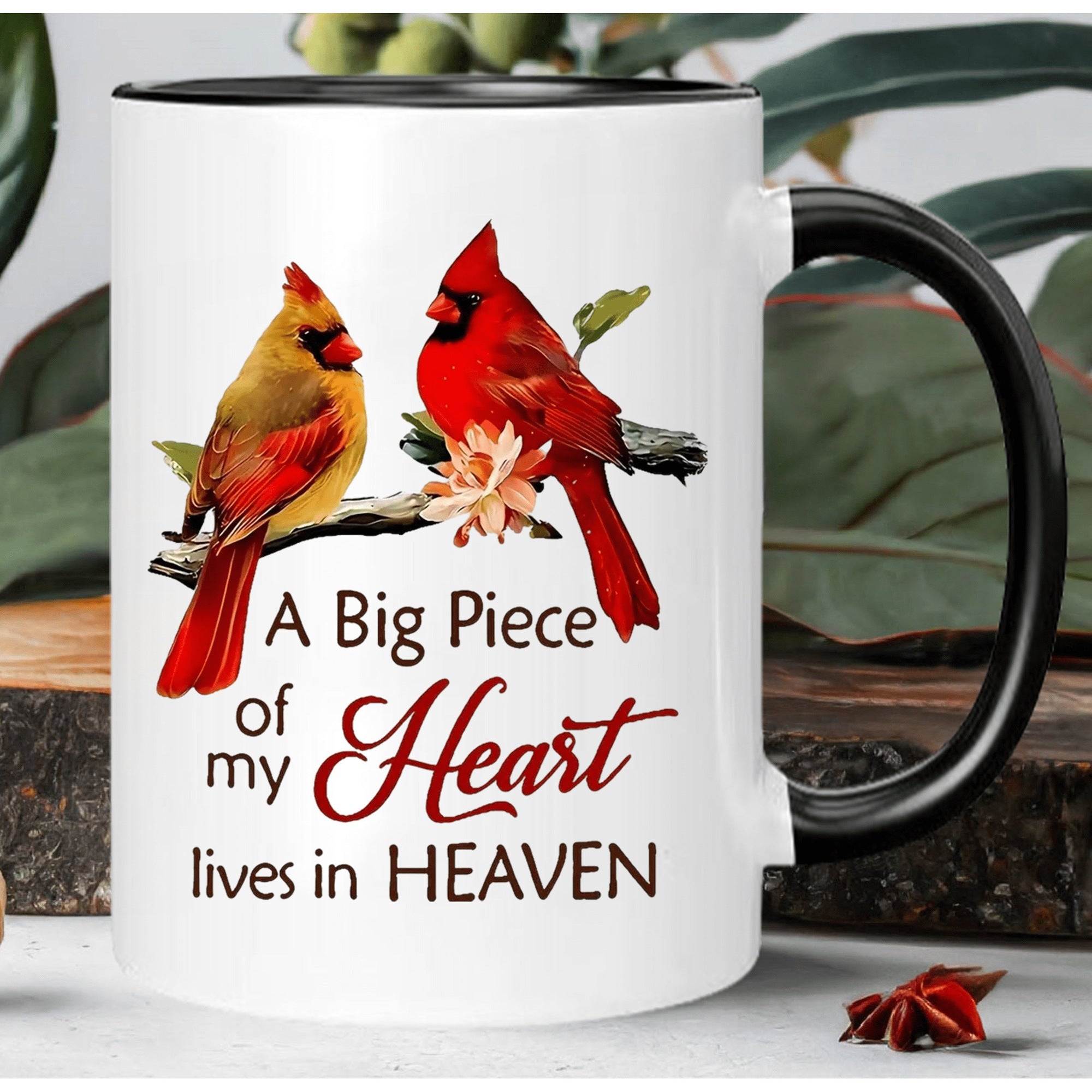 Tailorly Black Accent 11 oz Mug - bird