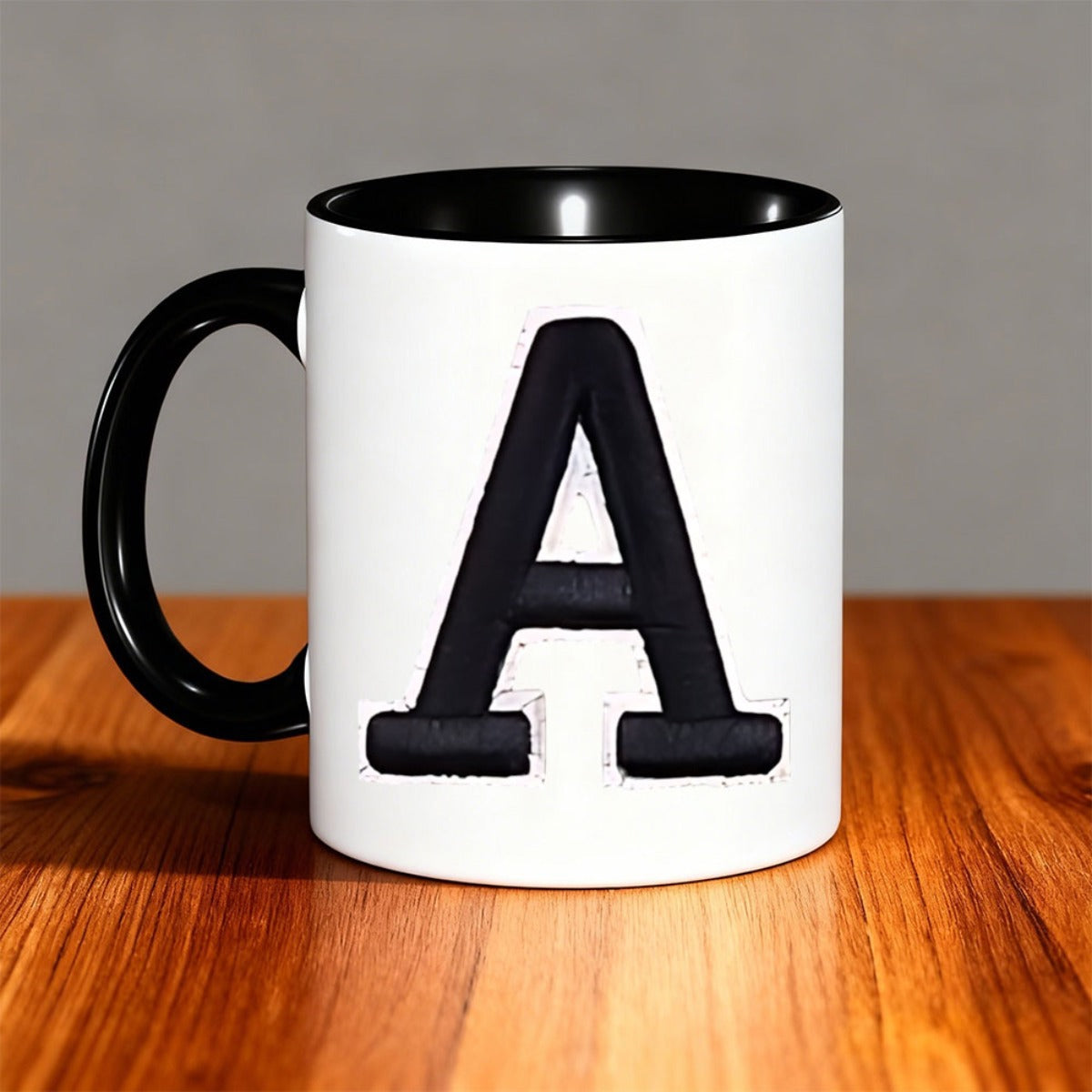 Tailorly Black Accent 11 oz Mug - letter a