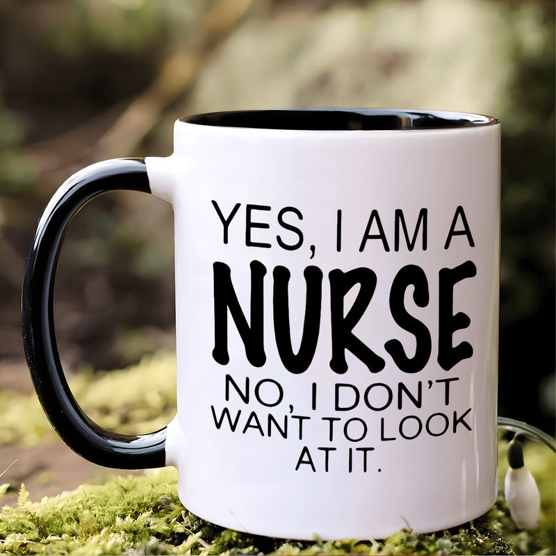 Tailorly Black Accent 11 oz Mug - sassy nursing quotes