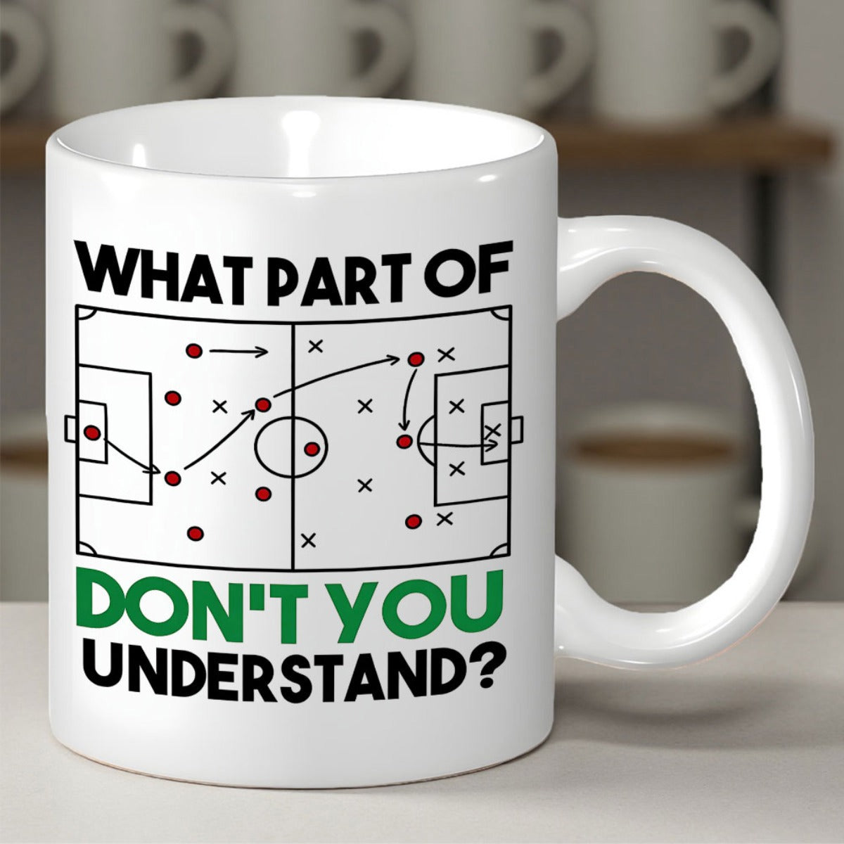 Tailorly White Ceramic 11 oz Mug - What Part Of Don't You Understand Complex Strategic Plays Sketched On A Tactical Pitch