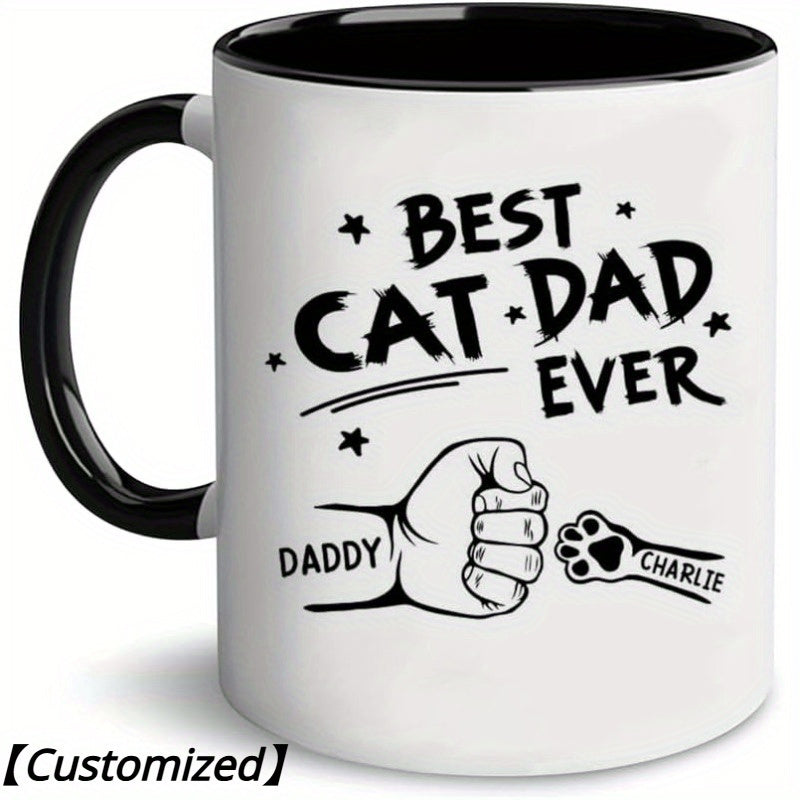 Tailorly Black Accent 11 oz Mug - best cat dad