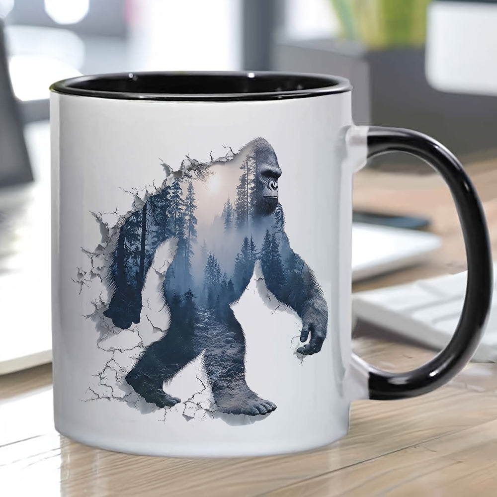 Tailorly Black Accent 11 oz Mug - mysterious forest
