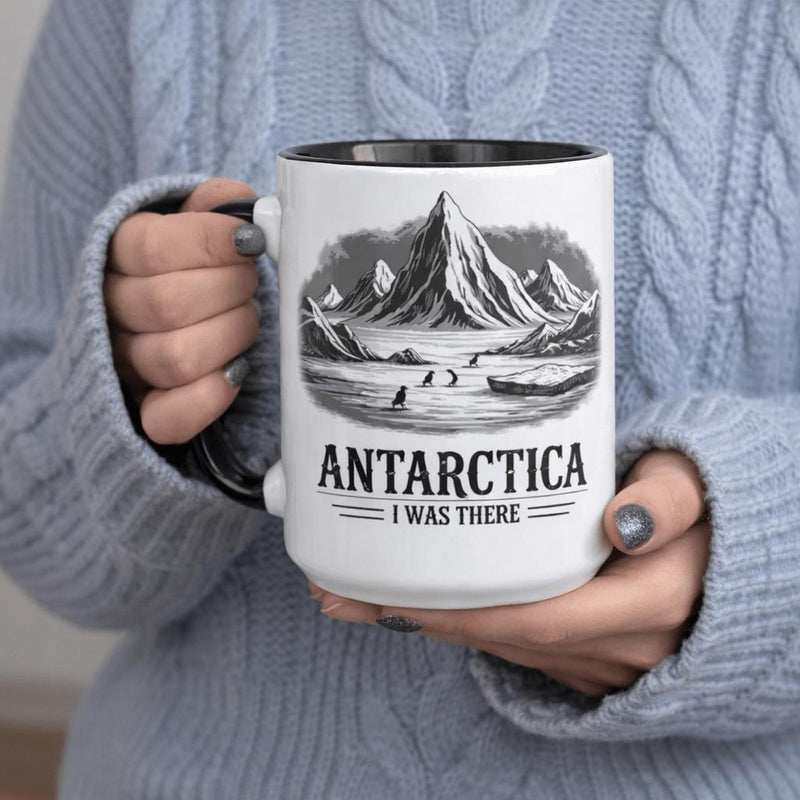 Tailorly Black Accent 11 oz Mug - penguin illustration