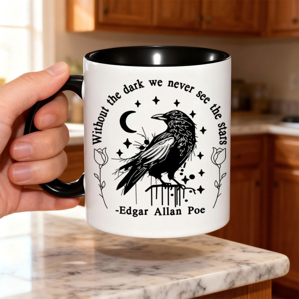 Tailorly Black Accent 11 oz Mug - poe quote