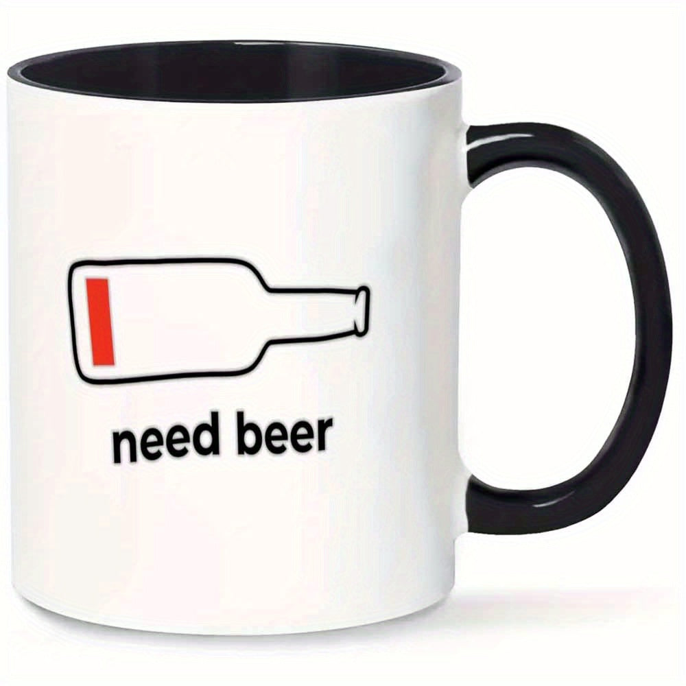 Tailorly Black Accent 11 oz Mug - novelty beer gauge design