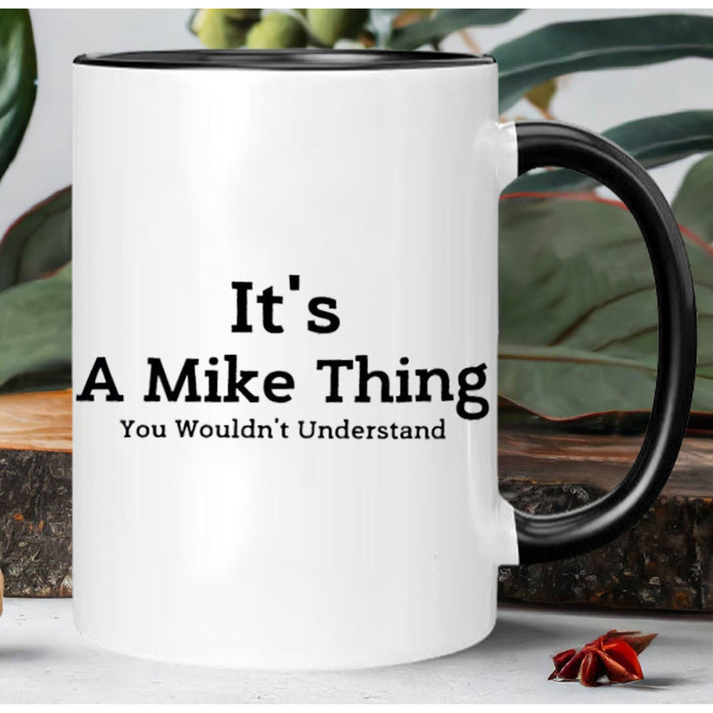Tailorly Black Accent 11 oz Mug - item picture thing ceramic coffee mug insulated reusable hand wash only perfect gift for men women 1pc