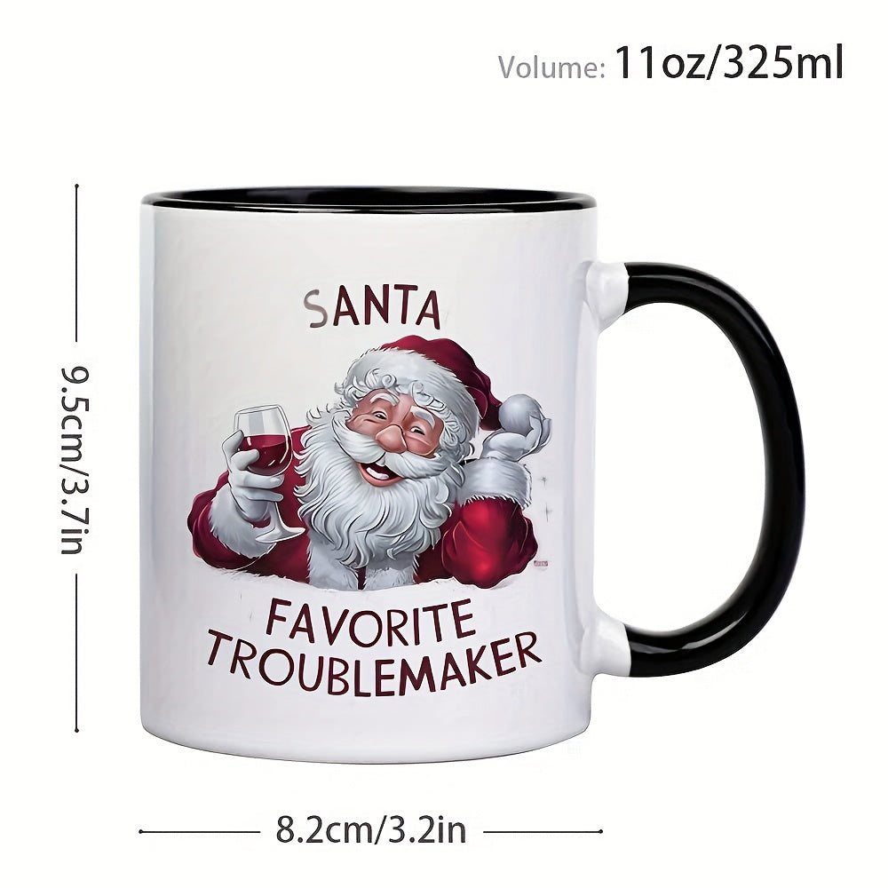 Tailorly Black Accent 11 oz Mug - funny santa
