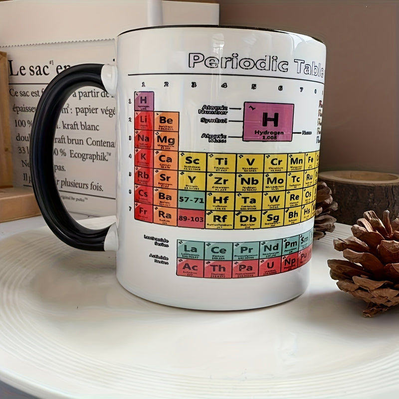 Tailorly Black Accent 11 oz Mug - periodic table of elements