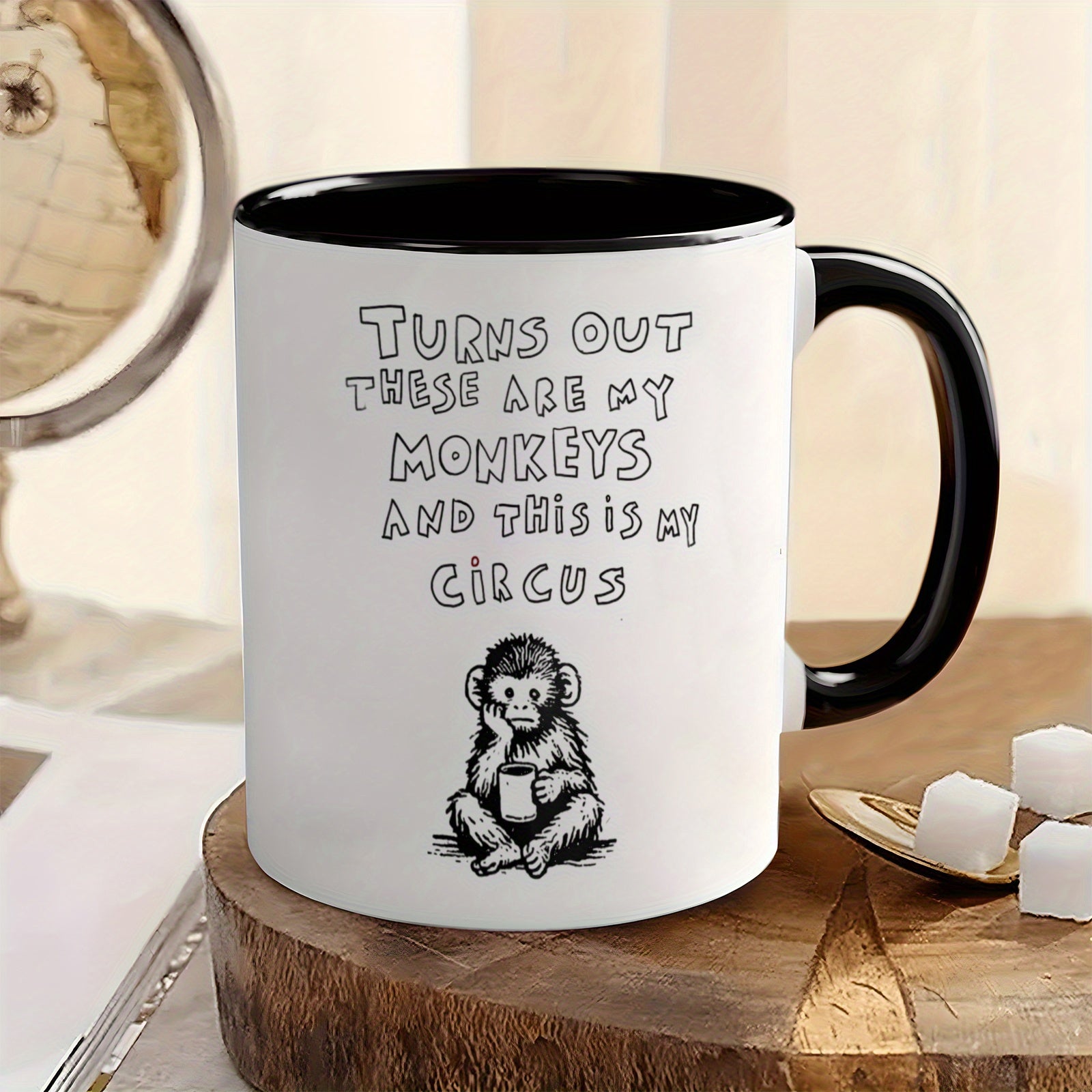 Tailorly Black Accent 11 oz Mug - sarcastic and humorous text in black and white