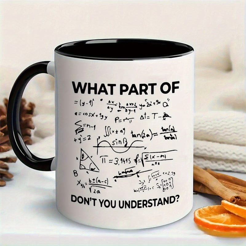 Tailorly Black Accent 11 oz Mug - math themed design