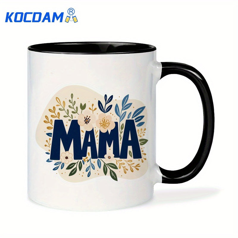 Tailorly Black Accent 11 oz Mug - funny text related to coffee and "mama"
