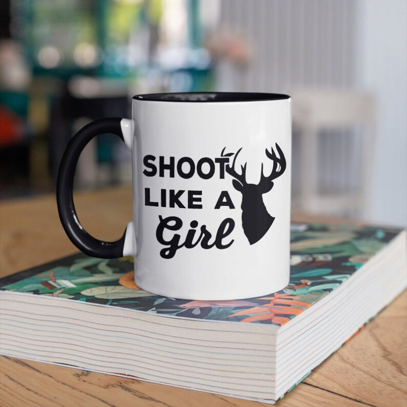 Tailorly Black Accent 11 oz Mug - funny mothers day hunting mom hunt gift text