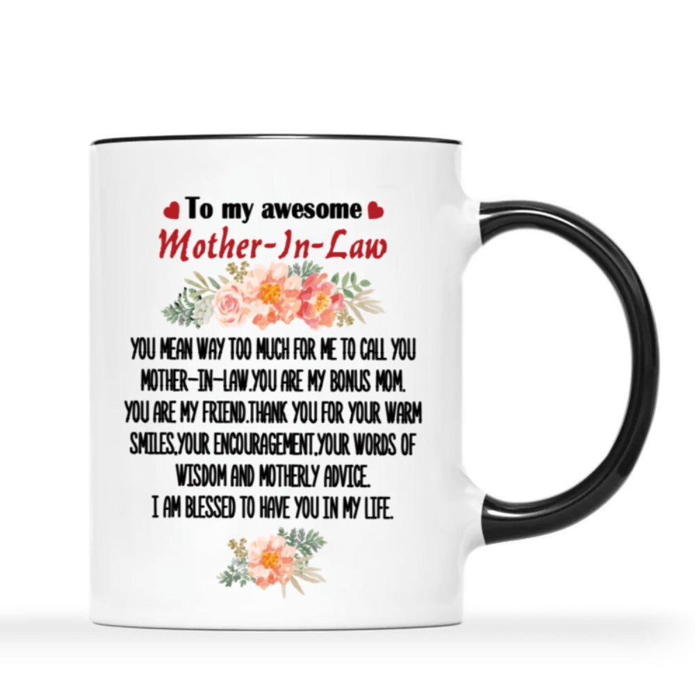 Tailorly Black Accent 11 oz Mug - item picture 1pc insulated ceramic coffee mug compatible for hot drinks reusable thermal cup funny gift for