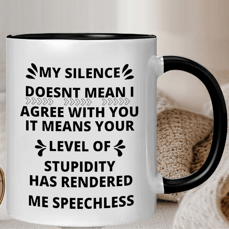 Tailorly Black Accent 11 oz Mug - inspirational quote