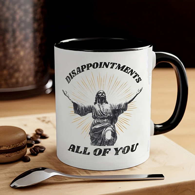 Tailorly Black Accent 11 oz Mug - item picture 1pc 11oz religious meme mug coffee cup for sassy friends unique gift need a laugh handle mug christmas
