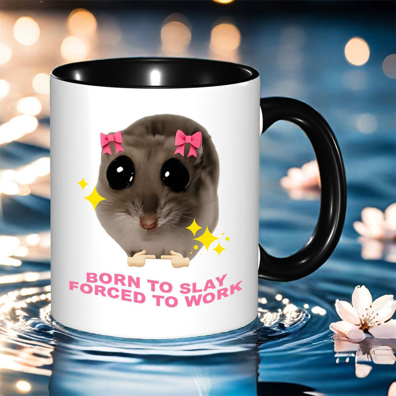 Tailorly Black Accent 11 oz Mug - adorable panda design