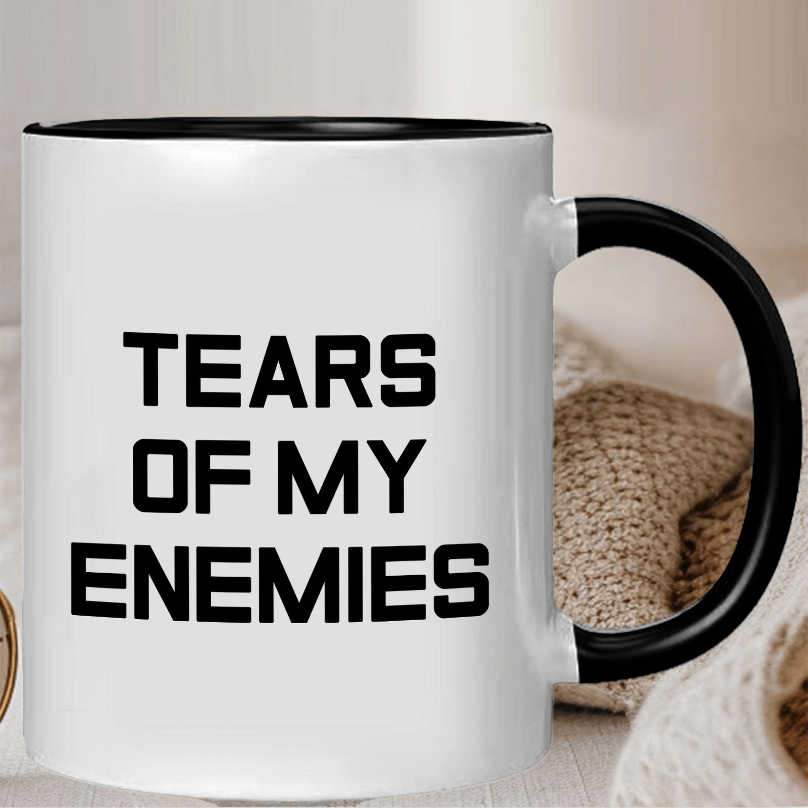 Tailorly Black Accent 11 oz Mug - inspirational quote