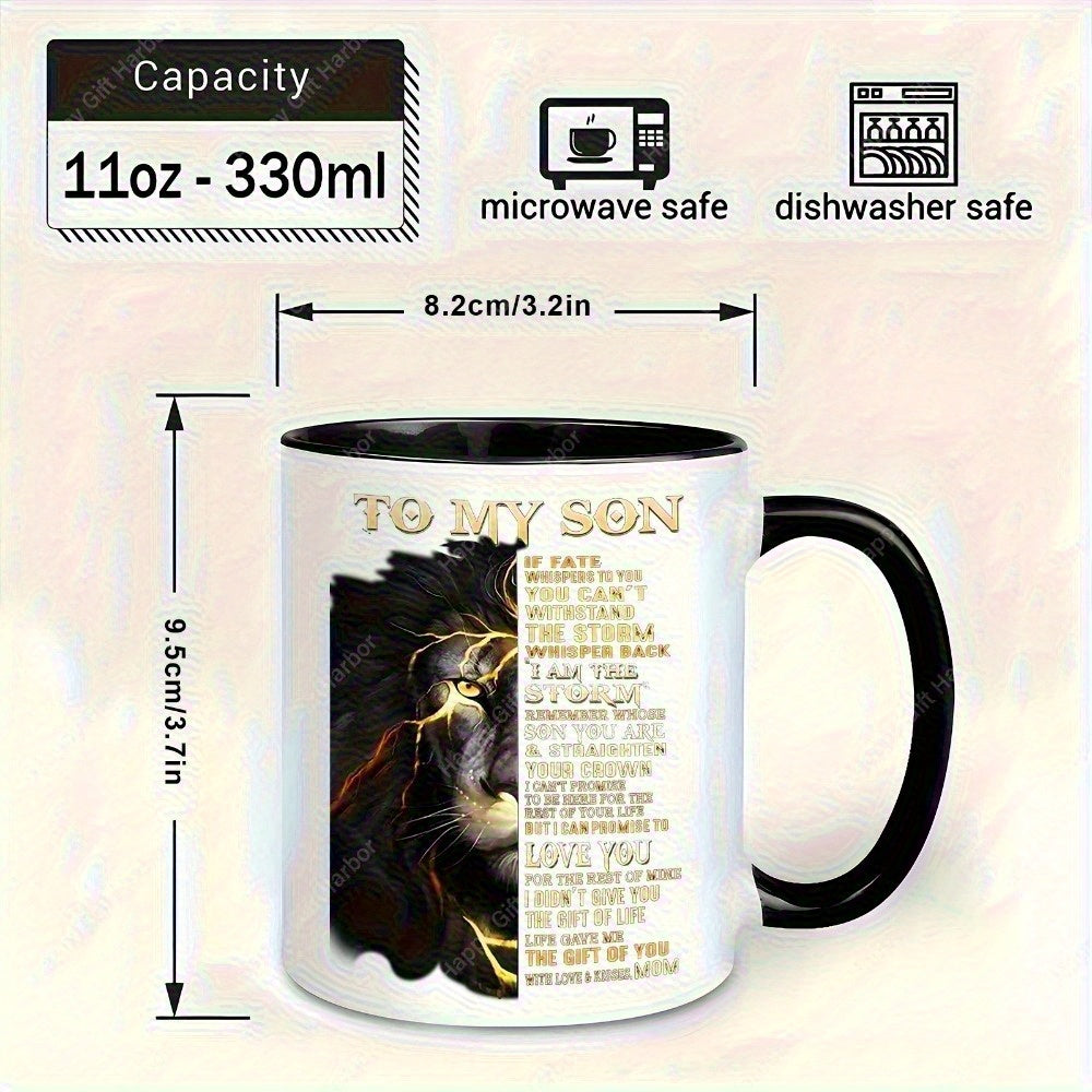 Tailorly Black Accent 11 oz Mug - custom photo and message