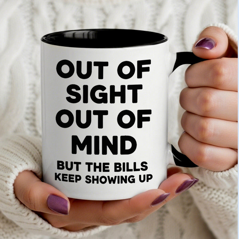 Tailorly Black Accent 11 oz Mug - black text "sight"