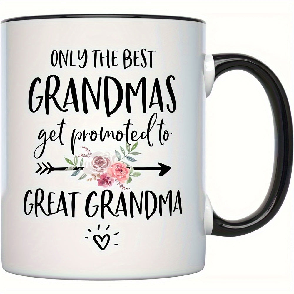 Tailorly Black Accent 11 oz Mug - funny text "grandmas get to great grandma"