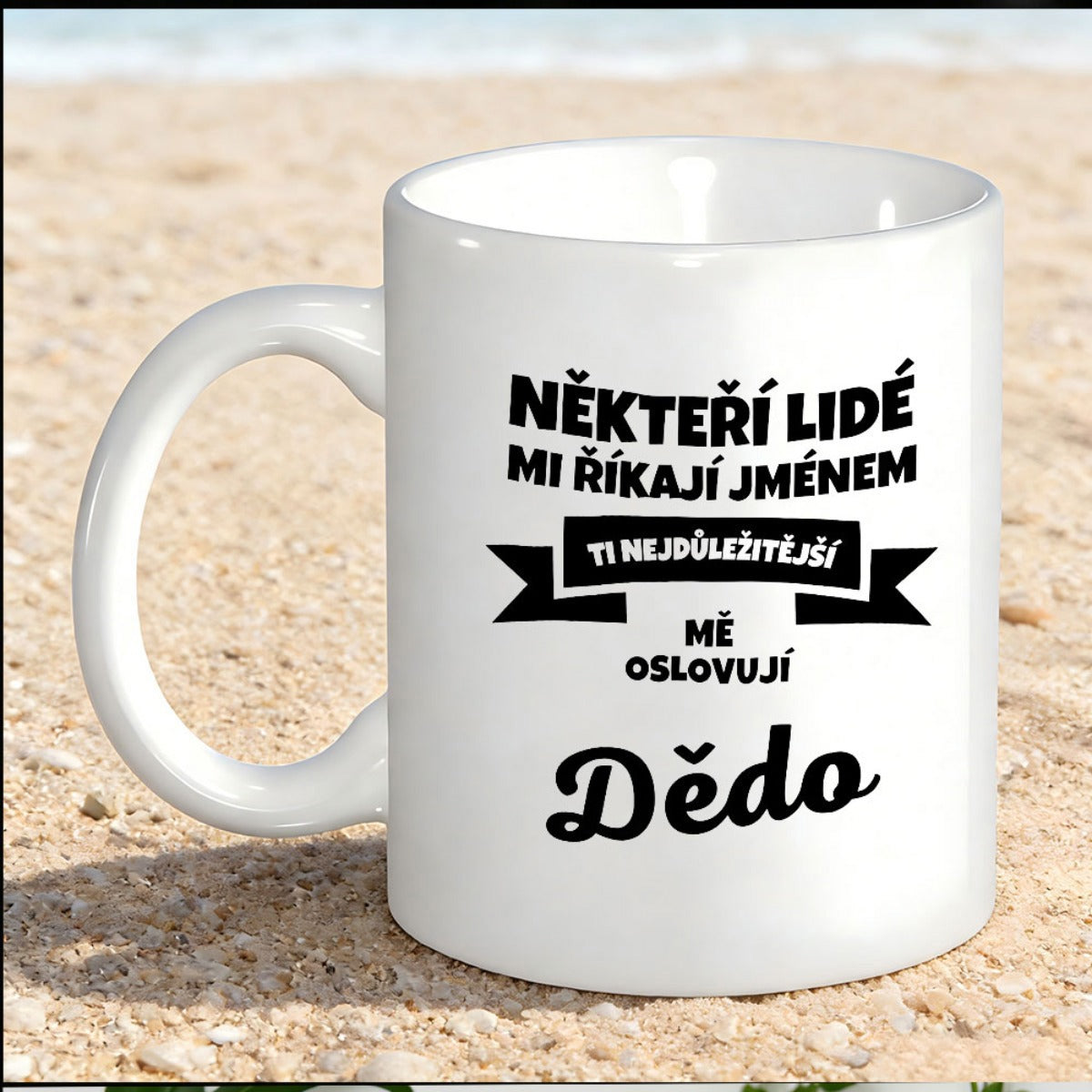 Tailorly White Ceramic 11 oz Mug - Minimalist White Ceramic With Bold Black Text And Ribbon Graphic Mug