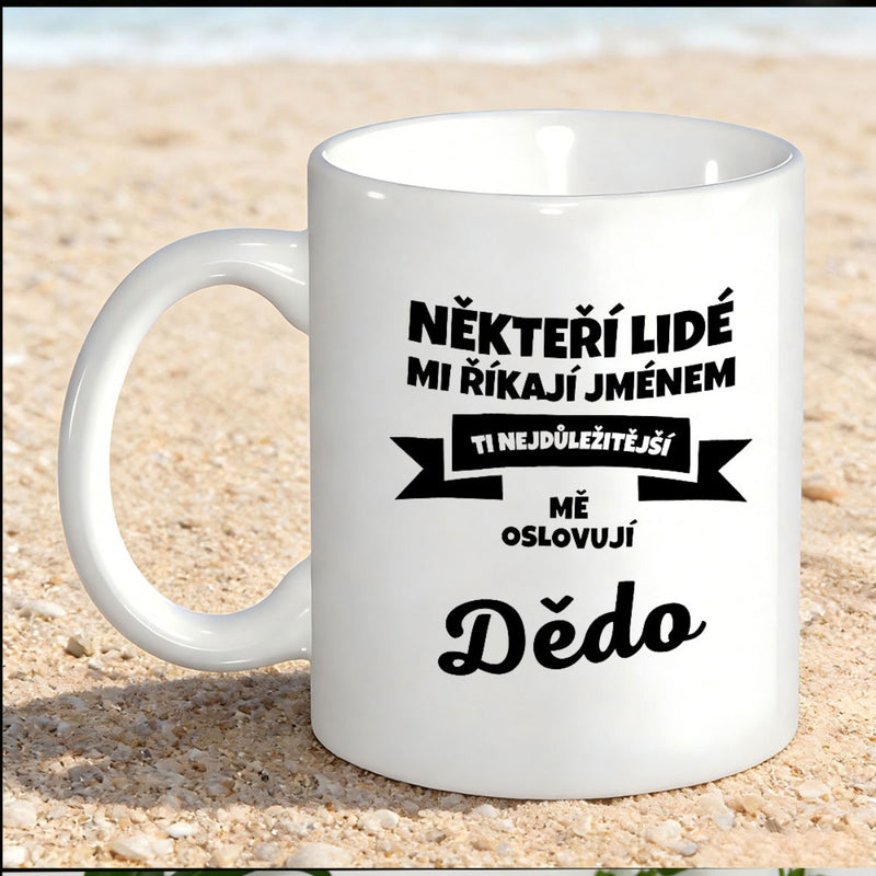 Tailorly White Ceramic 11 oz Mug - Minimalist White Ceramic With Bold Black Text And Ribbon Graphic Mug