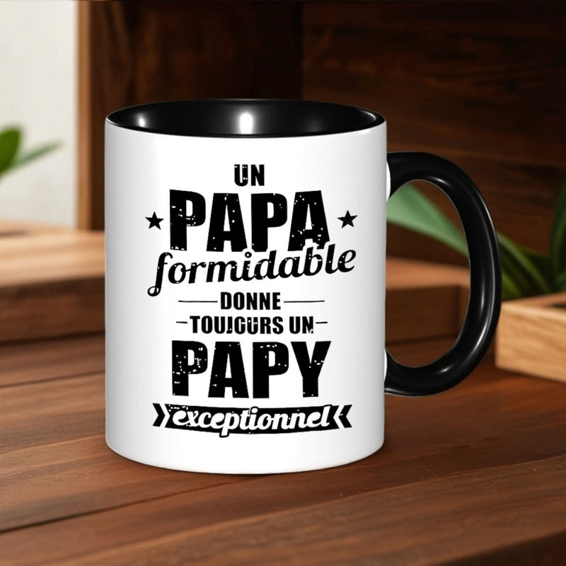 Tailorly Black Accent 11 oz Mug - funny stickman dad to be