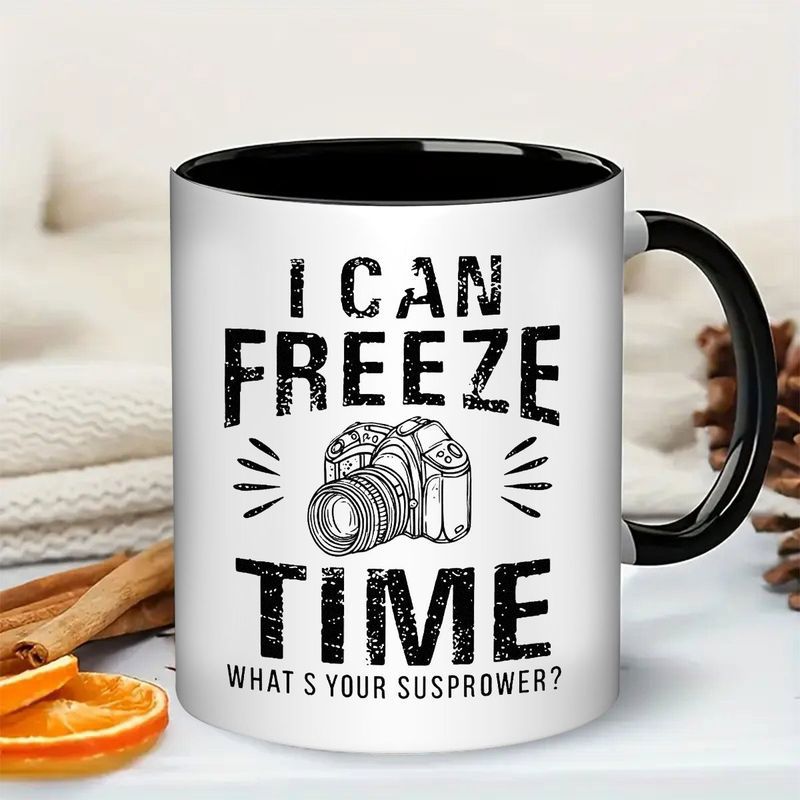 Tailorly Black Accent 11 oz Mug - camera design