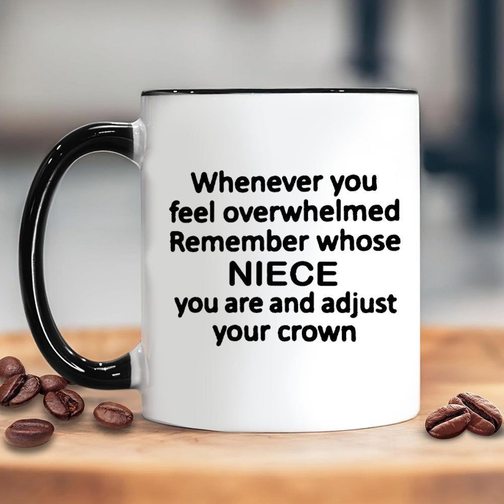 Tailorly Black Accent 11 oz Mug - item picture 1pc 11oz ceramics coffee mug an perfect as a gift for your niece ideal for halloween thanksgiving