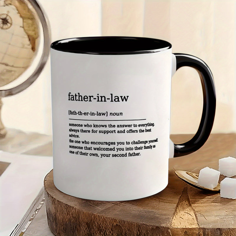 Tailorly Black Accent 11 oz Mug - family father in law message